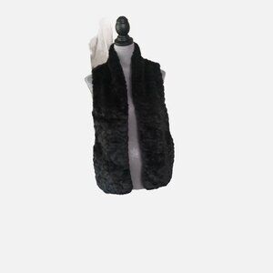 BCBGeneration Junior Black Sleeveless Open Front Vest Lined Size XXS. Pre- Owned